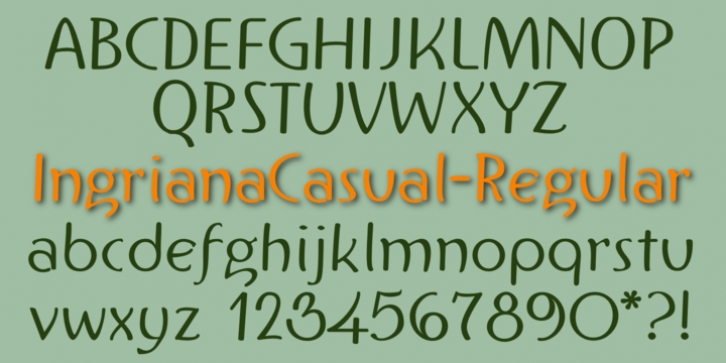 IngrianaCasual font preview