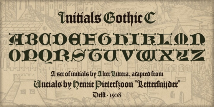 Initials Gothic C font preview