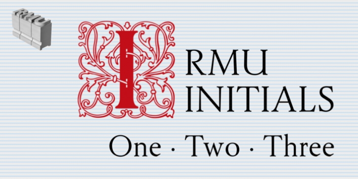 Initials RMU font preview