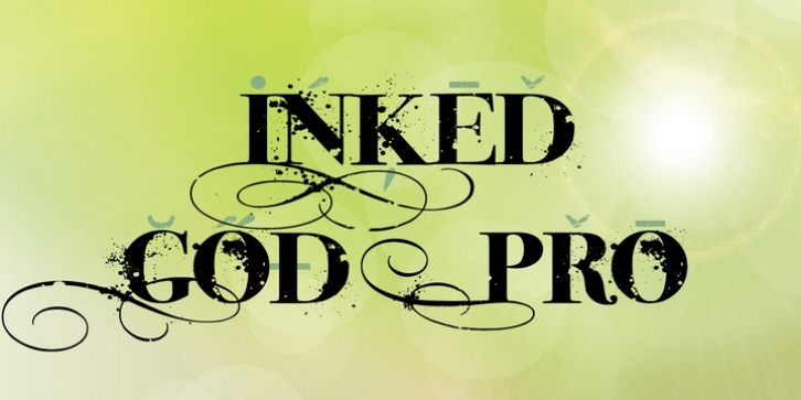 Inked God Pro font preview