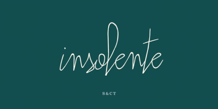 Insolente font preview