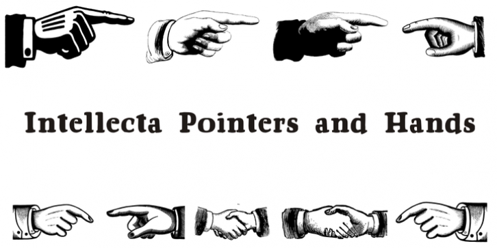 Intellecta Pointers And Hands font preview