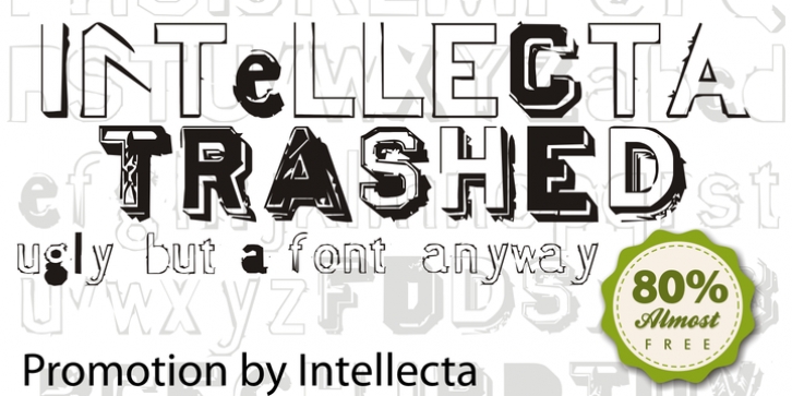 Intellecta Trashed font preview