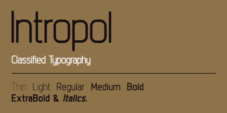 Intropol font preview