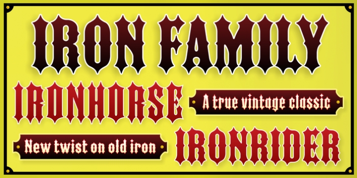 Iron font preview