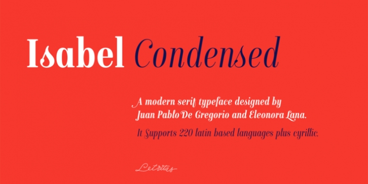 Isabel Condensed font preview