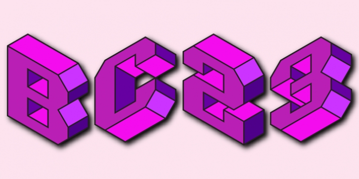 Isometric Initial Caps font preview
