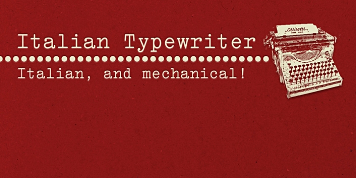 Italian Typewriter font preview