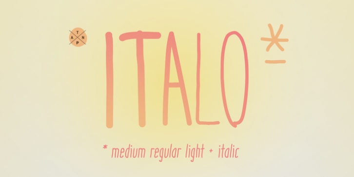 Italo font preview
