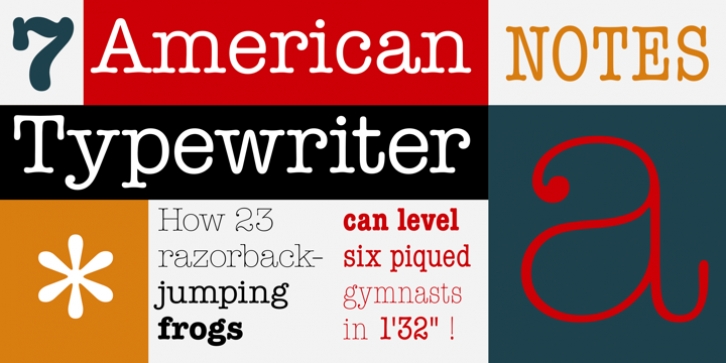 ITC American Typewriter font preview
