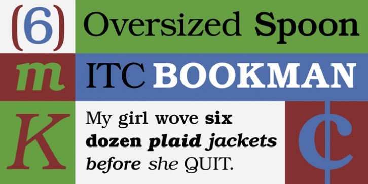 ITC Bookman font preview