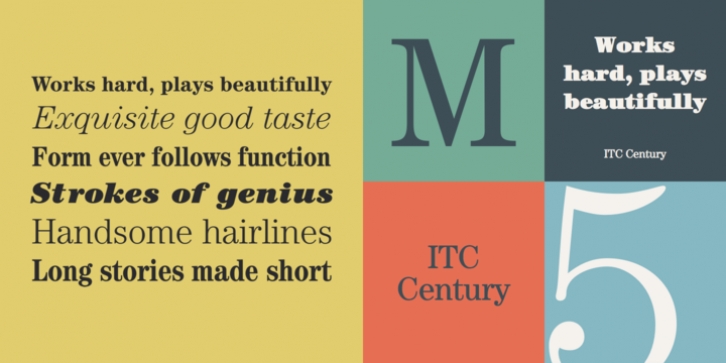 ITC Century font preview