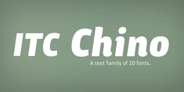 ITC Chino font preview