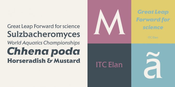 ITC Elan font preview
