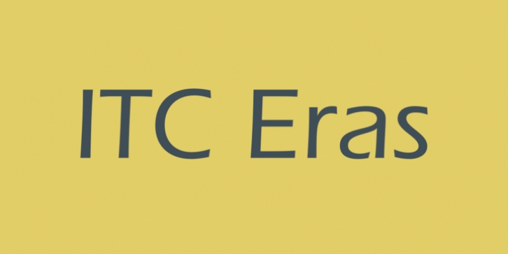 ITC Eras font preview