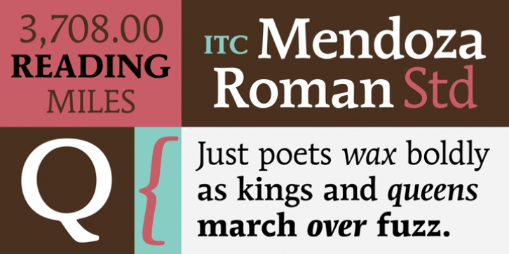 ITC Mendoza Roman font preview