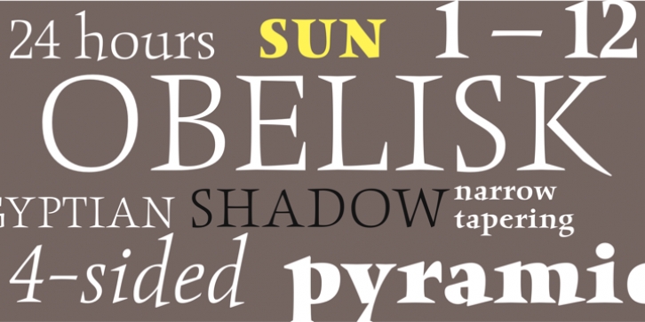 ITC Obelisk font preview