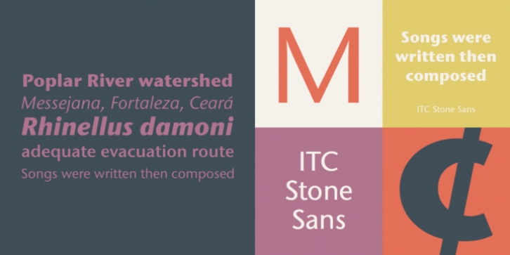 ITC Stone Sans font preview