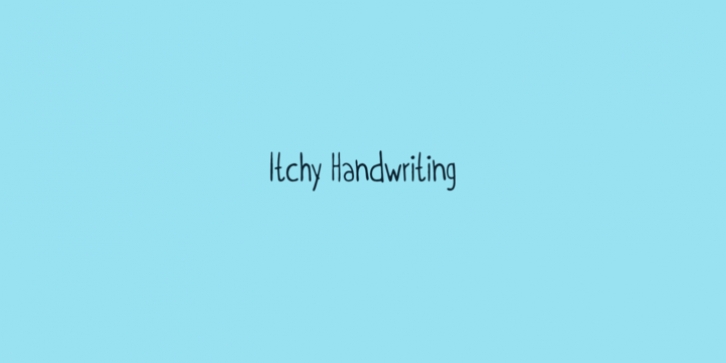 Itchy Handwriting font preview