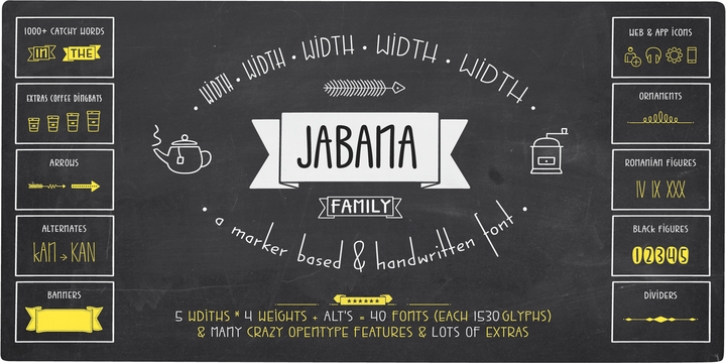 Jabana font preview