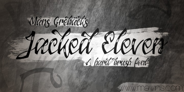 Jacked Eleven font preview
