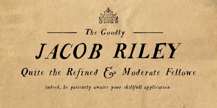 Jacob Riley font preview