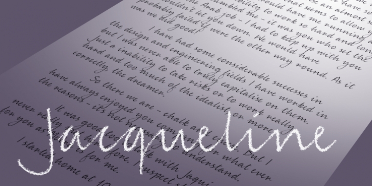 Jacqueline font preview