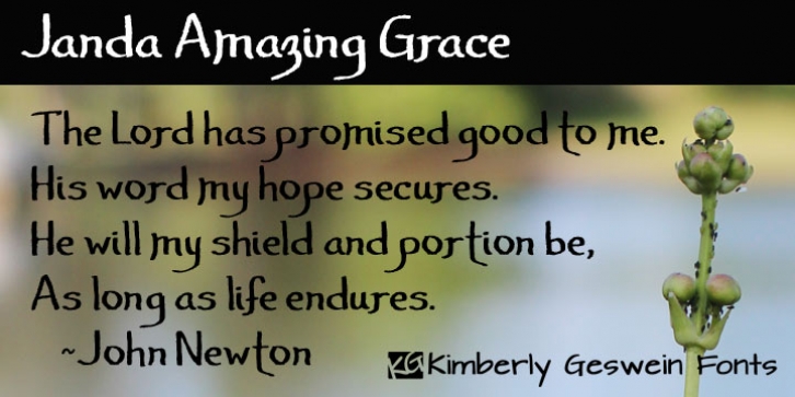 Janda Amazing Grace font preview