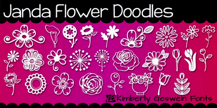 Janda Flower Doodles font preview