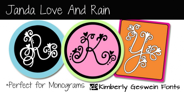 Janda Love And Rain font preview