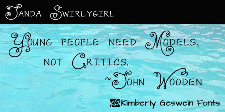 Janda Swirlygirl font preview