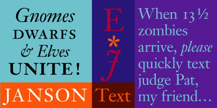 Janson Text font preview