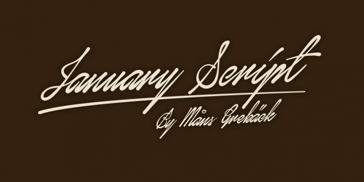 January Script font preview