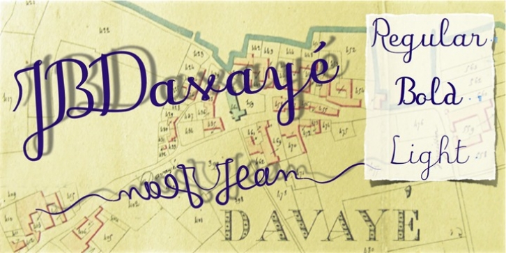 JB Davaye font preview