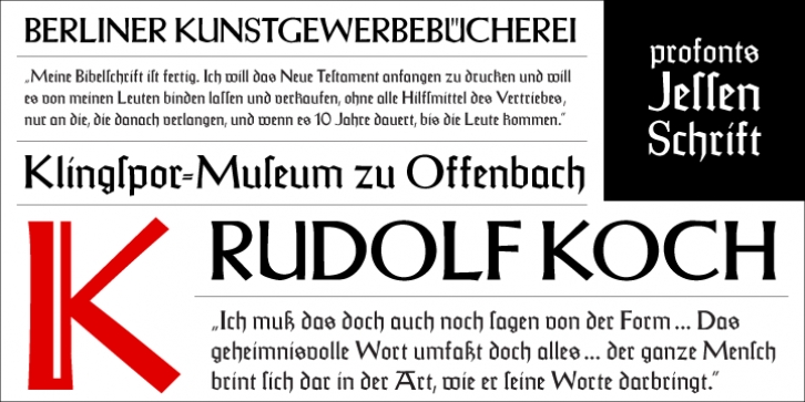 Jessen Schrift font preview