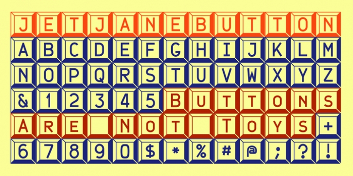 JetJaneButton font preview