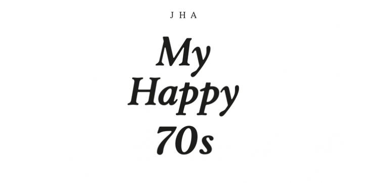 JHA My Happy 70s font preview