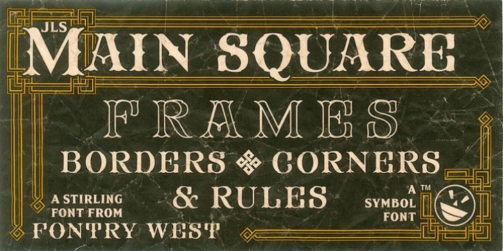 JLS Main Square Frames font preview