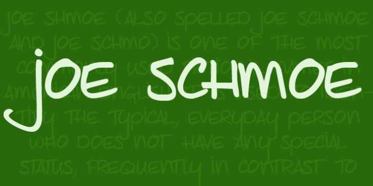 Joe Schmoe font preview