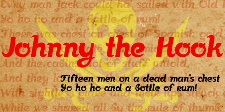 Johnny The Hook Roman font preview