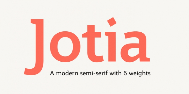 Jotia font preview