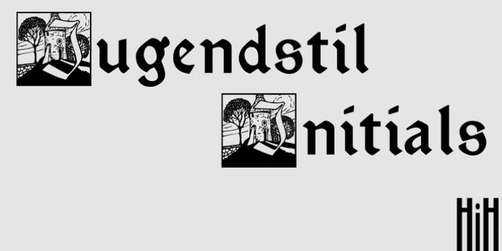 Jugendstil Initials font preview