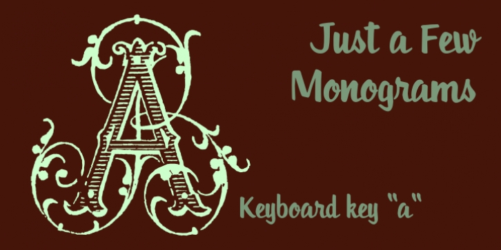 Just A Few Monograms font preview