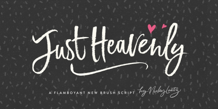 Just Heavenly font preview