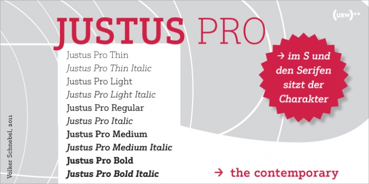 Justus Pro font preview