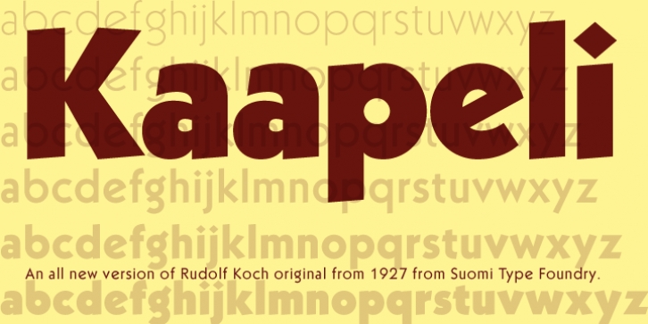 Kaapeli font preview