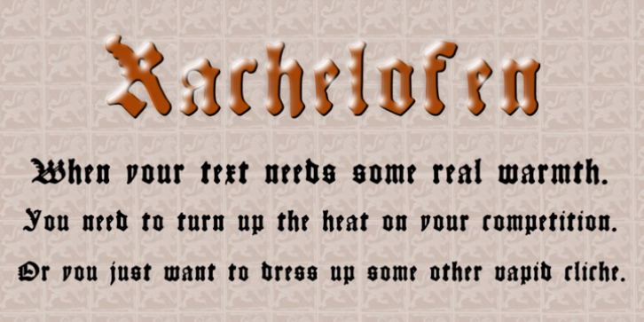 Kachelofen font preview