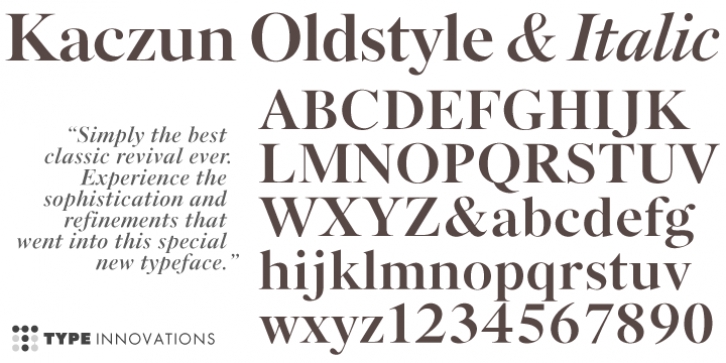 Kaczun Oldstyle Bold font preview