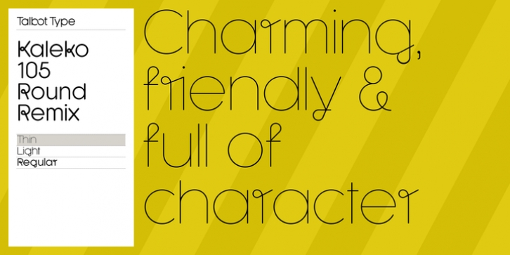 Kaleko 105 Round Remix font preview