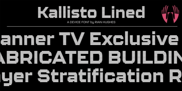 Kallisto Lined font preview